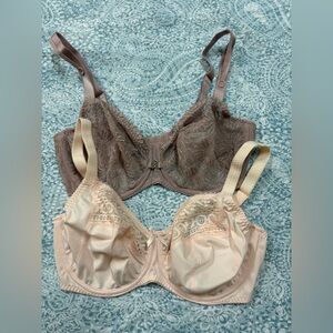 Bundle Prima Donna Lace Underwire Bras - Cream and Brown